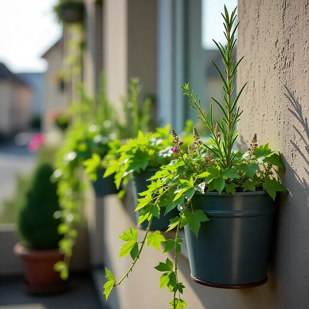 Lush vertical garden in August